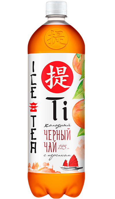 Ti  Холодный черный чай со вкусом персика 1,25 л – доставка воды «Калинов Родник»