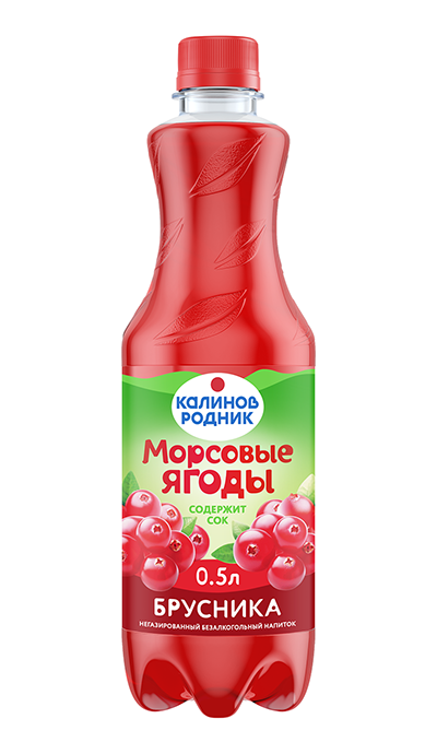 Напиток сокосодержащий «Калинов Родник Морсовые ягоды» Брусника 0,5 л.