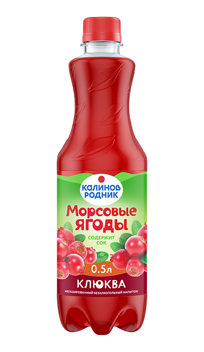 Напиток сокосодержащий  «Калинов Родник Морсовые ягоды» Клюква 0,5 л.