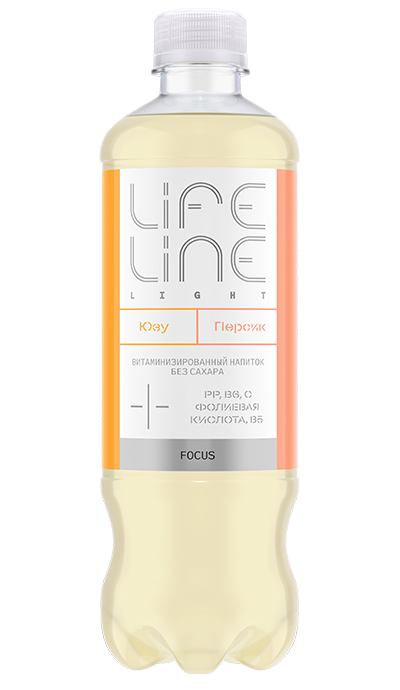 LifeLine Focus Light персик и юзу 0,5 л – доставка воды «Калинов Родник»