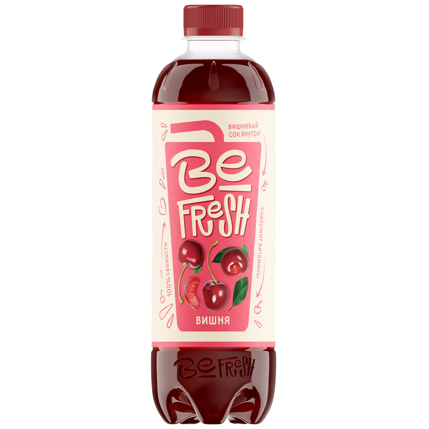 BeFresh с соком и витаминами «Вишня» 0,45 л, негазированный