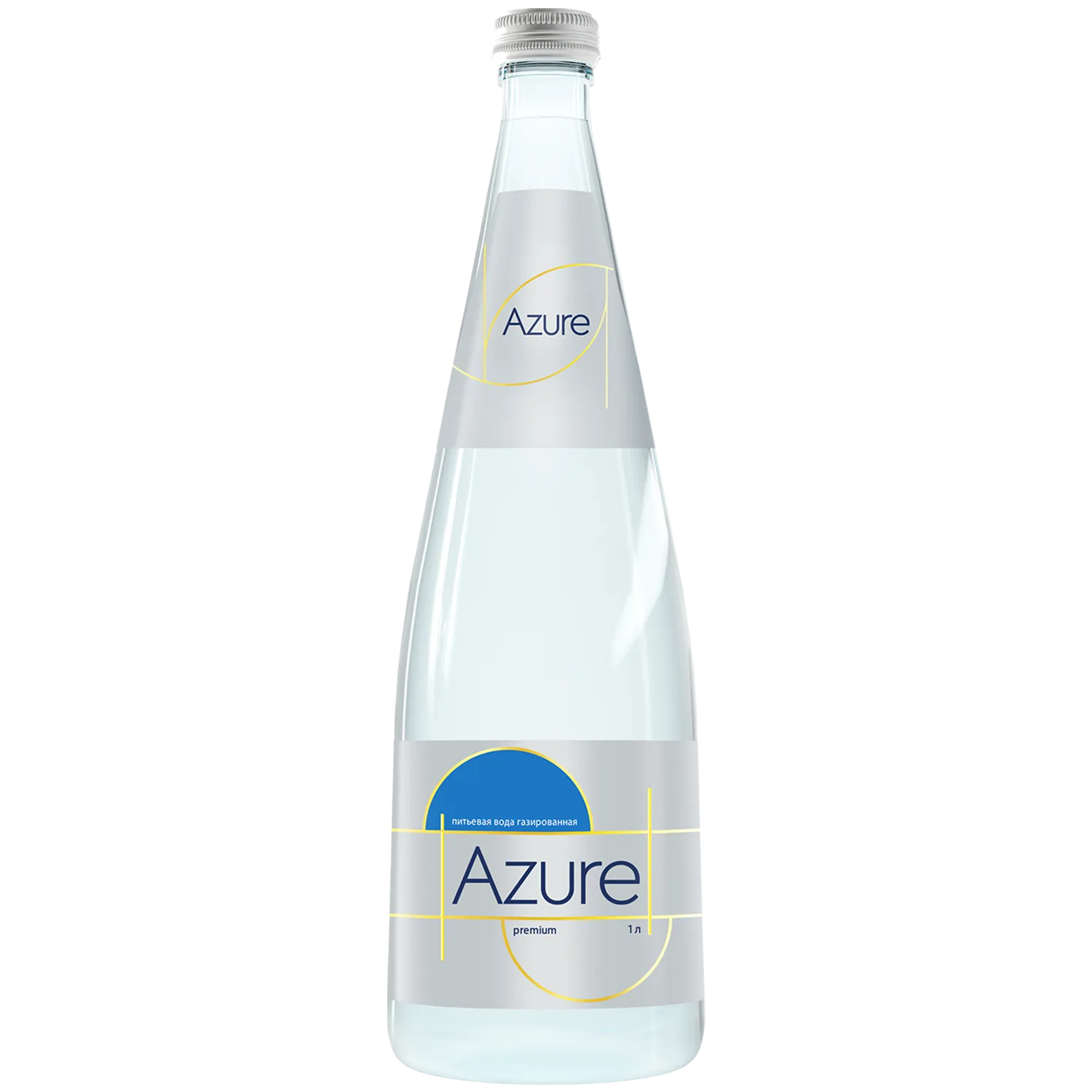 Вода Azure в стекле, 1 л, газированная, питьевая
