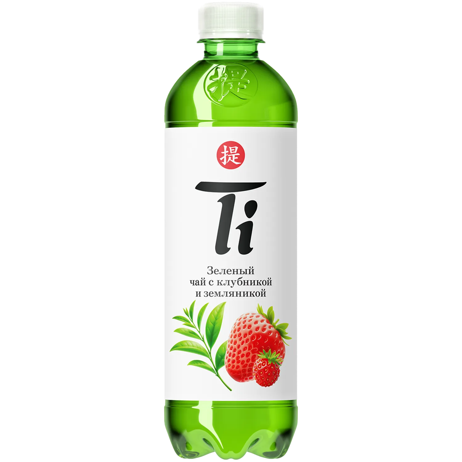 Чай Ti зелёный, Клубника-земляника, 0,5 л