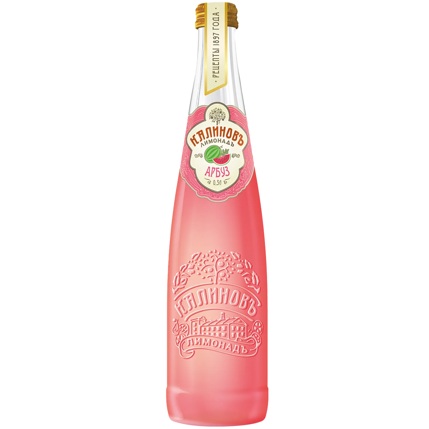 «Калиновъ Лимонадъ Винтажный» Арбуз, в стекле, 0,5 л, газированный