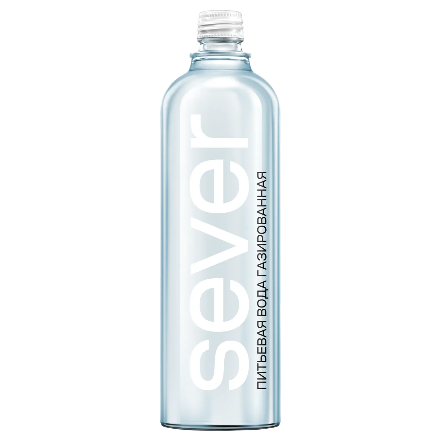 Вода SEVER питьевая газированная, в стекле, 0,75 л
